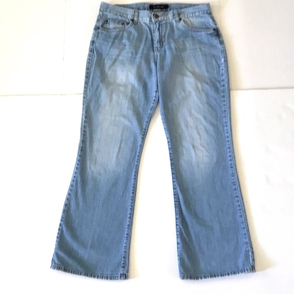 Vintage Calvin Klein Classic Faded Denim Jeans with slight boot cut leg size 12 - Picture 1 of 8